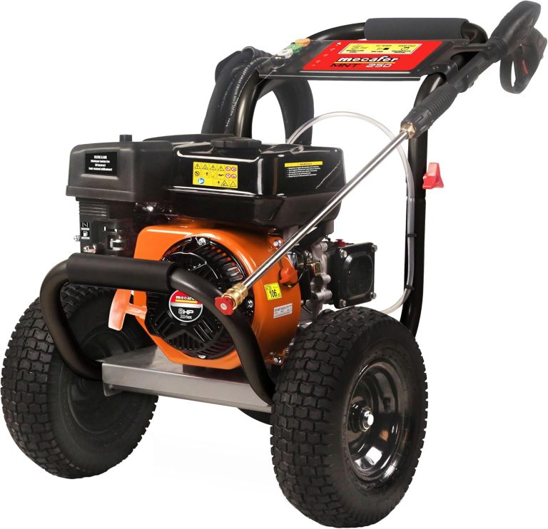 Mecafer NHP Thermique MNT 250, 8HP, 680l/h, 250 Bar, Moteur 4 Temps OHV, Pompe Laiton Annovi Reverberi, Grandes Roues